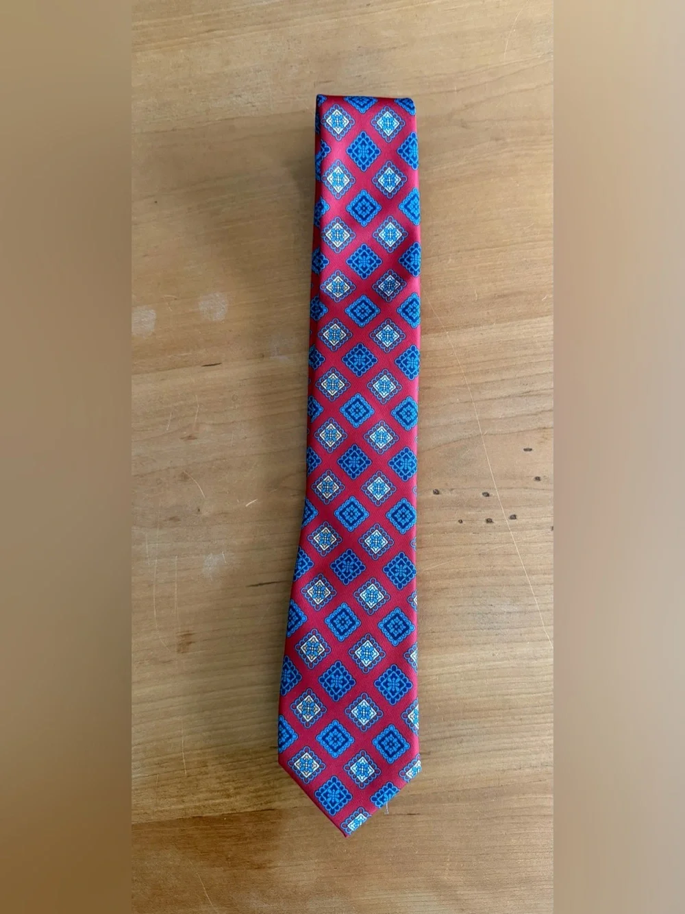 Men’s necktie red blue USA military patriotic classic 3” tie new